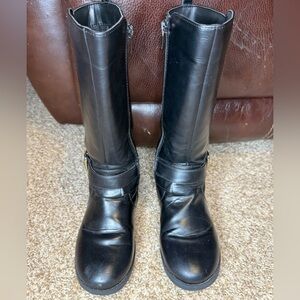 Place Black Over the Knee Boots